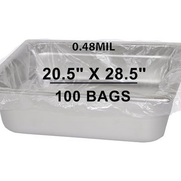 20.5X28.5 inches Poly Pan Liners 0.48 Mil Full Pan Sheet PTL